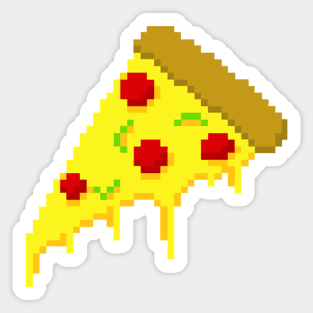 Pixel Pizza Slice Sticker